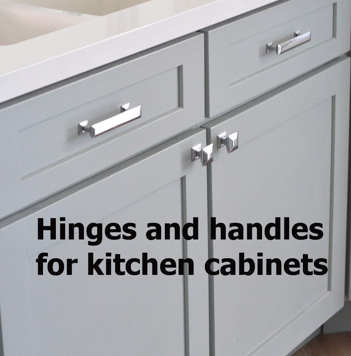 Hinges and handles for cabinets